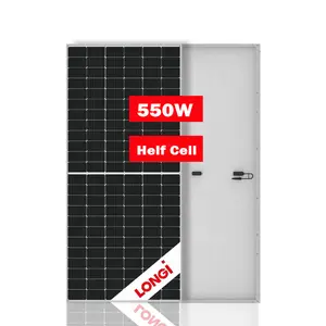 도매 LONGI pv 모듈 144 하프 셀 단결정 태양 전지 패널 550 w 550 와트 pv 모노 태양 전지 패널