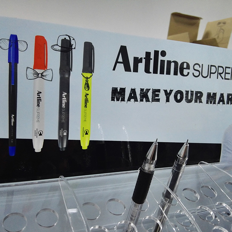 Custom High Quality Hot Sale Acrylic Pen Counter Display for Company Staff — view 5