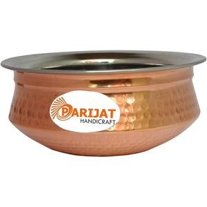 หัตถกรรม Parijat 1แพ็ค6นิ้วสแตนเลสและทองแดงค้อนผักแกงเสิร์ฟชามบนโต๊ะอาหาร handi - Product Image 1