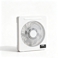 Ventilateur de bureau solaire de 10 pouces avec batterie au lithium de 7200 mAh, sortie USB, ventilateur de table portable de 12 W avec certificat CE RoHS, lumière nocturne