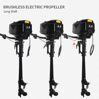 Moteur hors-bord électrique 5 CV 48V 1200W pour bateau, moteur de traîne monté sur transom pour la pêche de loisir en eau douce/coastale et l'aquaculture