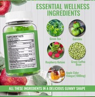 Gummies au vinaigre de cidre de pomme Keto pour la perte de poids, brûleur de graisse abdominale, coupe-faim, suppléments vitaminiques minceur avec thé vert
