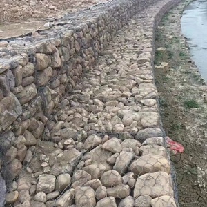 Mạ kẽm đục lỗ gabion hộp uốn dịch vụ hình lục giác lỗ 2.0-4.0mm dây đo lũ đá gabion lưới - Product Image 4