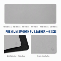 Grand tapis de souris de jeu en caoutchouc naturel, tapis de bureau résistant à la chaleur, protection pour clavier d'ordinateur portable, imperméable, antidérapant, écologique