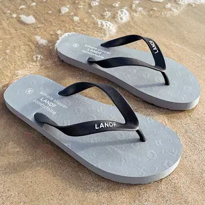 Lurady chinelos para sandálias de verão masculinas, chinelos com clipe para homens casuais e antiderrapantes sapatos de praia de borracha para o ar livre tendência