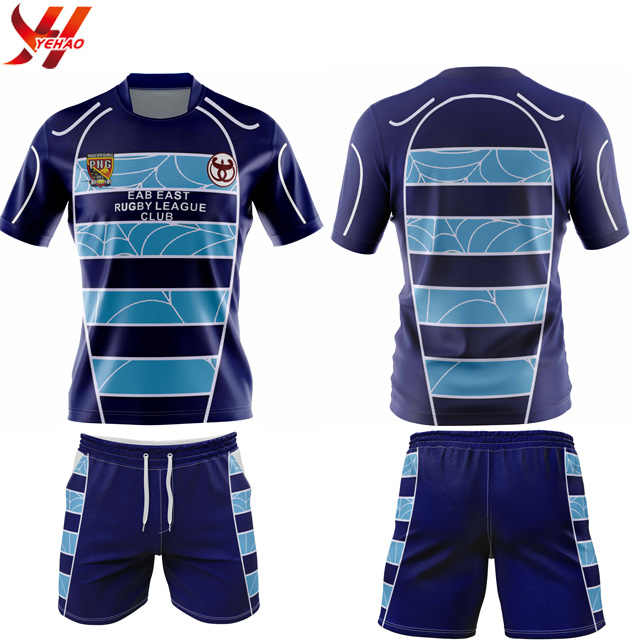 Transpirable y gran resistencia a la traccion camisetas de Rugby Liga uniformes y pantalones cortos de
