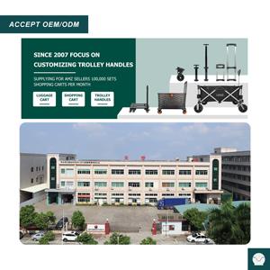 Nhiệm vụ nặng nề nhôm bốn bánh có thể gập lại tay nền tảng xe tải Giao thông vận tải xe đẩy giỏ hàng OEM lưu trữ công cụ mua sắm Dolly hành lý - Product Image 6