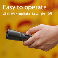 Lampe torche Foxhawk super lumineuse à LED rechargeable, anti-explosion, en alliage d'aluminium, haute luminosité, indice de protection IP66, certifiée CE, 6000K
