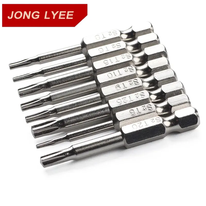 JONGLYEE S2 כוכב Torx קצת מברג ביטים נהג קצת מגנטי 1/4 "Hex Shank T8 T2 0 יד כלים