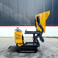Tragbarer Mini-Dumper 500kg Kleiner Raupenkipper mit Hydraulik für Landwirtschaft und Bauarbeiten