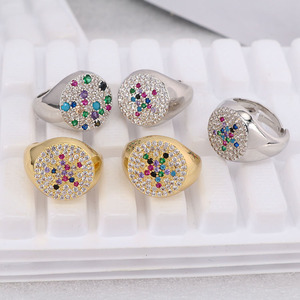 RM1097 — bague Chic en <span class=keywords><strong>diamant</strong></span> arc-en-ciel, nouvelle collection, bijou avec étoile à pavé, bijou plat, 2020 - Product Image 1
