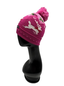Gorro de Invierno Unisex para Niños con Diseño Excelente y Patrón Jacquard, 100% Acrílico, Diseño de Reno Navideño - Product Image 2