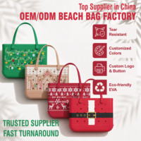 Sac de plage en EVA personnalisé avec impression de logo, imperméable, durable, grande capacité, cadeau de Noël, cadeau d'entreprise, vente en gros