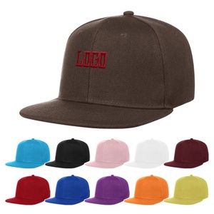 Custom <b>Flat</b> Bill Snapback Hat Wholesale 6 Panel Embroidery Logo Printing Plain Blank Snapback Hats for <b>Men</b> <b>Caps</b> Low Moq Hat - Product Image 1