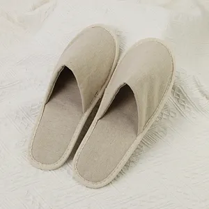 UG Customized Eco Friendly Biodegradable Closed-toe Disposable Slippers Plastic-free Cotton Disposable Hotel Slippers