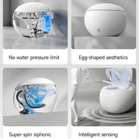 WC intelligent K17 110/220V, toilette électronique intelligente à ouverture automatique du couvercle, lavage à l'eau chaude, forme d'œuf, toilette japonaise intelligente