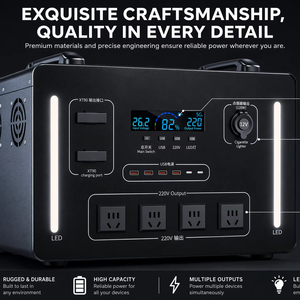 Station d'alimentation 2000W 5000Wh, meilleures batteries au lithium, 220V AC USB XT90 LED, alimentation de secours portable pour la maison et le camping - Product Image 1