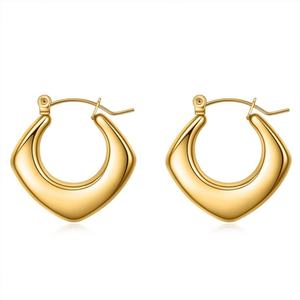 Pendientes Hipoalergénicos Antideslustre de Acero Inoxidable 316L con Baño de Oro PVD de 18k y 14k, Joyería Fina de Diseño para Mujer - Product Image 1