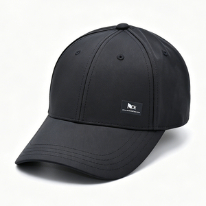 Cappellino da Baseball Nero Strutturato con Logo <span class=keywords><strong>NCE</strong></span> in Tessuto Canvas, Chiusura Posteriore Regolabile, Unisex, per Adulti, Casual, Sportivo, Streetwear - Product Image 2
