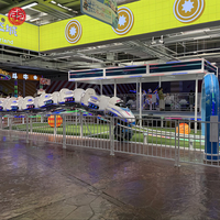 Manège de train sur rail avec lampes LED, manège d'amusement pour enfants, mini navette, train à grande vitesse à vendre