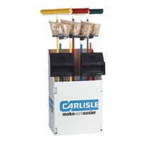 Présentoir de comptoir de papier en carton, support de sol, bac en promotion, pour balais