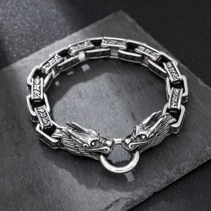 316L Stainless Steel Fashion Jewelry Bracelets <b>Bangles</b> Dragon Chain Bracelet Fashion Jewelry - Product Image 1