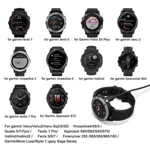 Base de Carga para <span class=keywords><strong>Garmin</strong></span> Fenix 7 7S 7X 6 6S 5X Plus/Venu 2/<span class=keywords><strong>Vivoactive</strong></span> <span class=keywords><strong>3</strong></span> 4 4S/Instinct 2/Forerunner 945 255 955 165, <span class=keywords><strong>Cable</strong></span> de Carga - Product Image 2