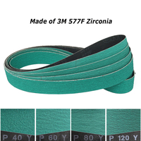 Bandes abrasives 50x2000mm pour la fabrication de couteaux, en céramique, zircone, oxyde d'aluminium P36-P1500
