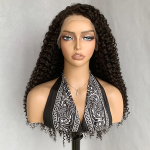 Nuova <span class=keywords><strong>Parrucca</strong></span> Frontale in Pizzo HD Senza Colla, Capelli Sintetici <span class=keywords><strong>Afro</strong></span> Ricci Lunghi per Donne di Colore, <span class=keywords><strong>Parrucca</strong></span> Frontale in Pizzo 13*4 - Product Image 2