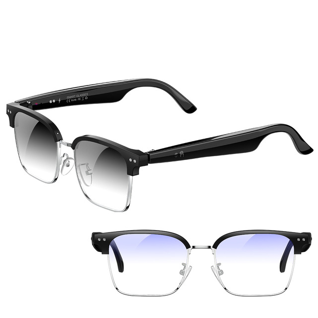 Photochromic Smart Audio Glasses W100D AI Real-Time Translator  Call Sports Eyewear Multi-Language Translation