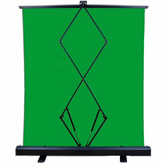 2x2M Professional Pull-up Green Screen Backdrop Pull-up Style Portable Collapsible Chroma Key Background Panel