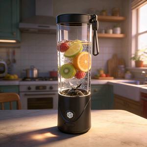 Blender portable rechargeable de 550 ml, mixeur personnel pour les aliments pour bébés, mini mixeur pour la salle de sport, la maison et les activités de plein air - Product Image 1