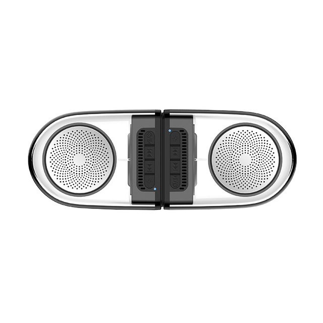 New BT 4Ω5W Magnetic Adsorption Acrylic TWS Transparent Portable Wireless Mini Speaker Free Silicone Cover