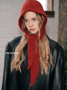 Chapeau Balaclava rétro personnalisable avec sangle, chaud pour l'automne et l'hiver, voyage en plein air, chapeau froid tendance et polyvalent pour femmes - Product Image 2