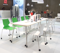 Table à manger moderne en acier inoxydable durable et écologique conforme aux normes ANSI/BIFMA pour les bureaux et les restaurants