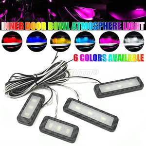 4 pièces - Éclairage LED universel pour poignée de porte intérieure de voiture, lumières décoratives d'ambiance pour voiture - Product Image 1