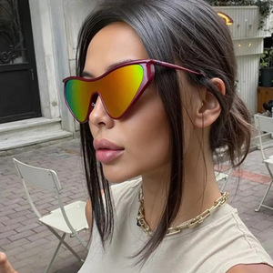 Lunettes de soleil triangulaires œil-de-chat grande monture 2025 UV400 – Protection solaire haut de gamme, style hip-hop, mode européenne et américaine, nouveau modèle - Product Image 3