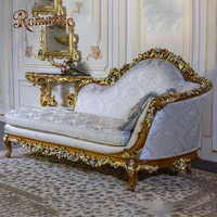 Chaise longue élégante de style royal américain classique, de haute qualité, romantique, de loisirs, rétro