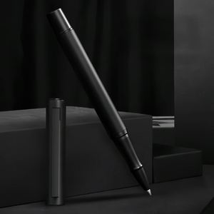 Stylo Roller Minimaliste en Métal Noir pour Bureau Professionnel Pointe 1,0 mm Mécanisme à Clic Finition Mate Logo Personnalisé Cadeau - Product Image 3