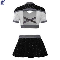 Uniformes de cheerleading personnalisés en gros pour les équipes scolaires, ensemble jupe en spandex pour jeunes filles, séchage rapide, fabrication en usine