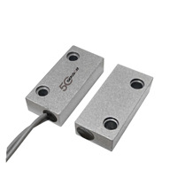 E-5continents Door Magnetic Switch Wired Security Detector Model 5C-51 Zinc Alloy Doors/Windows Normally Open/Closed Fire Alarm