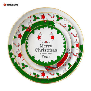 Platos <span class=keywords><strong>de</strong></span> Porcelana Ecológicos Personalizados con Diseño <span class=keywords><strong>de</strong></span> Árbol <span class=keywords><strong>de</strong></span> Navidad, Platos para Servir Comida Grabados, Decoración para Comedor <span class=keywords><strong>de</strong></span> <span class=keywords><strong>Hotel</strong></span> - Product Image 1