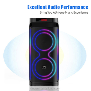 ลำโพงคาราโอเกะแบบพกพา CQS-S6613 รุ่น Double 8 นิ้ว พร้อมไฟแฟชั่นและล้อลากสำหรับงานปาร์ตี้ - Product Image 3
