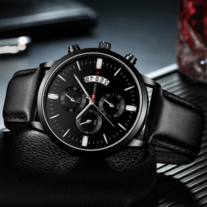 Elegant Mens Luxury Chronograph Watch Two Tone Band Gold Dial Quartz Wristwatch for Gifting - Product Image 2