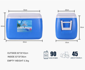 Glacière Portable de 55L pour Pêche et Camping Garde au Frais Gros Fruits, Prix de Gros d'Usine Thaïlandaise avec Logo Personnalisé - Product Image 2