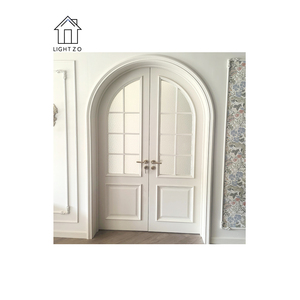 Modern Double-Glass Swing Portas Francesas Alumínio Alloy Frame Arch Design Terminado Garantia de <span class=keywords><strong>5</strong></span> Anos para Residencial Shopping Interiors - Product Image 3