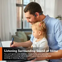 Headphone Nirkabel Konduksi Tulang Paramita DG08 Open Ear dengan Indikator LED, Tahan Air IPX-6, Desain Ergonomis 5.3, dan Daya Rendah
