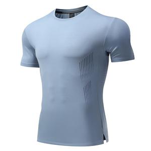 Kaos Gym Seamless Custom Grosir, Panel Mesh Bernapas, Cepat Kering, Pakaian Olahraga Tim, OEM ODM, MOQ Kecil - Product Image 2