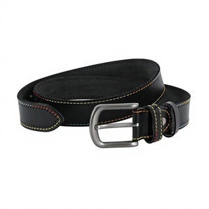 Ceintures pour hommes en cuir de vachette, style européen traditionnel, avec boucle à ardillon en acier, imperméables et écologiques – Cadeau idéal au meilleur prix - Product Image 3