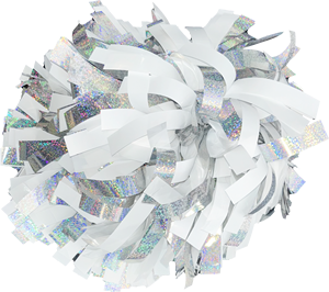 プロの6インチホログラフィックパープルバトンハンドルチアリーディングポンポン - Product Image 4